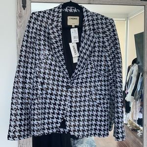 L’AGENCE Sequin Houndstooth Blazer